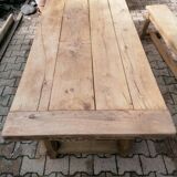 Farmhouse table with solid oak benches