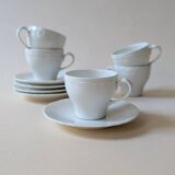 Set of 5 white cups