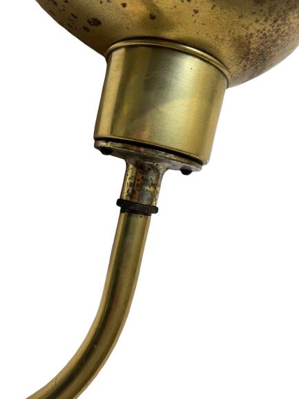 Pair of exterior or interior wall lights in gilded metal, 60s/80s