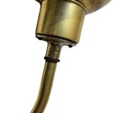 Pair of exterior or interior wall lights in gilded metal, 60s/80s