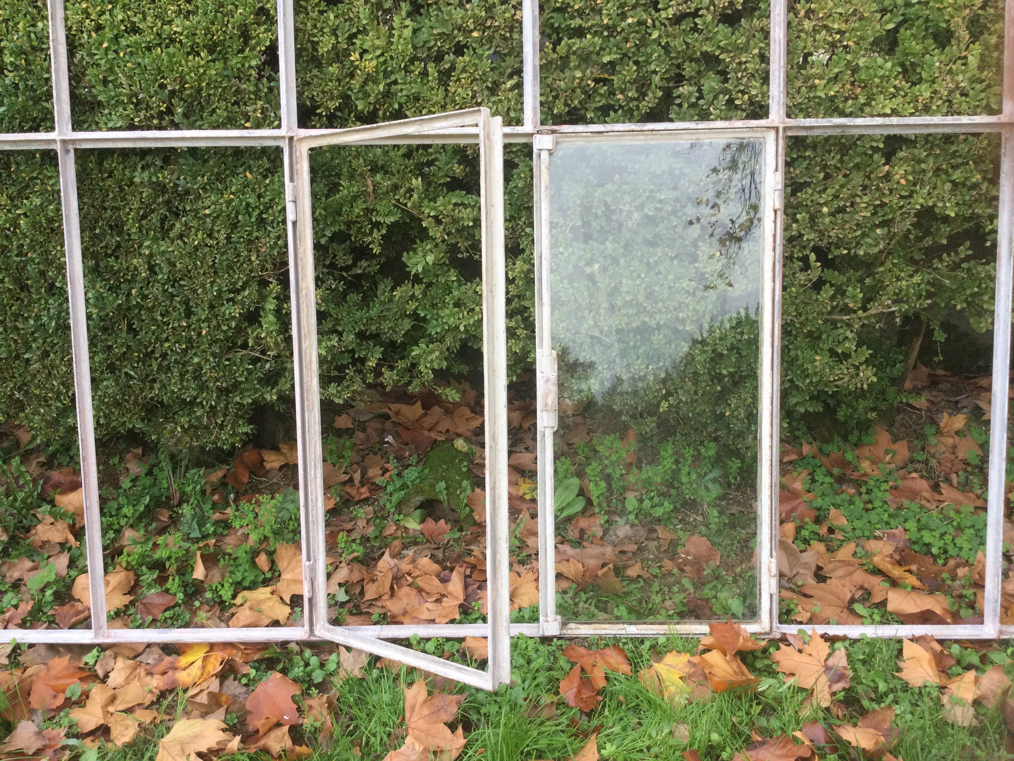 Old glass roof with window