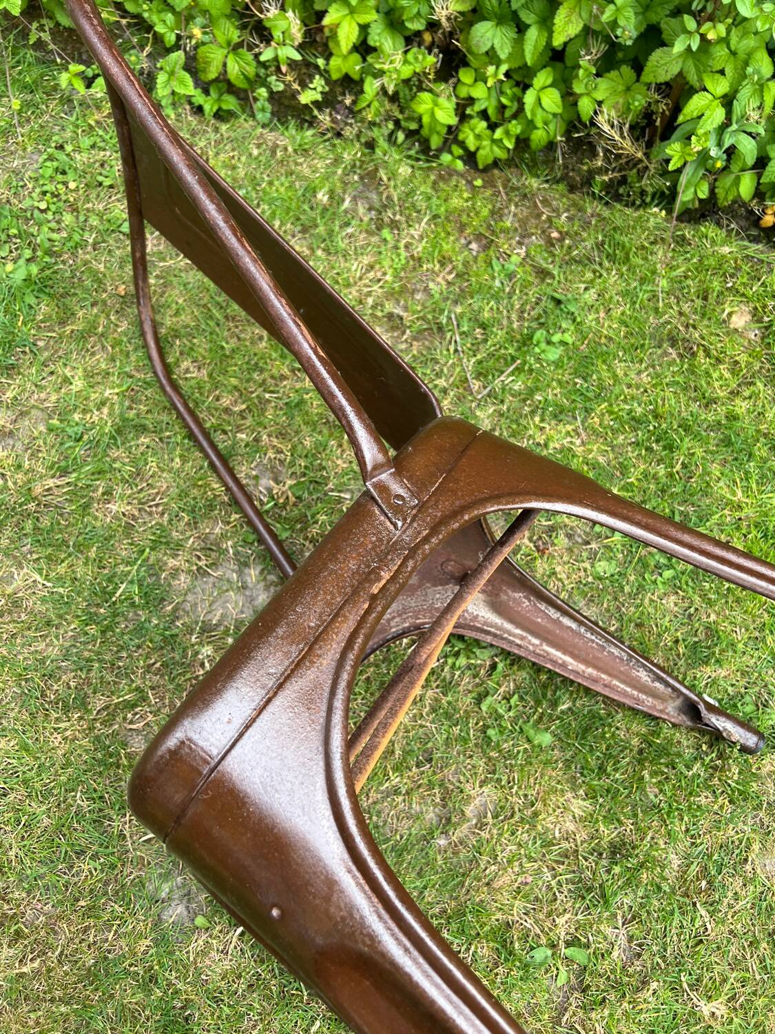 Old metal patio chairs