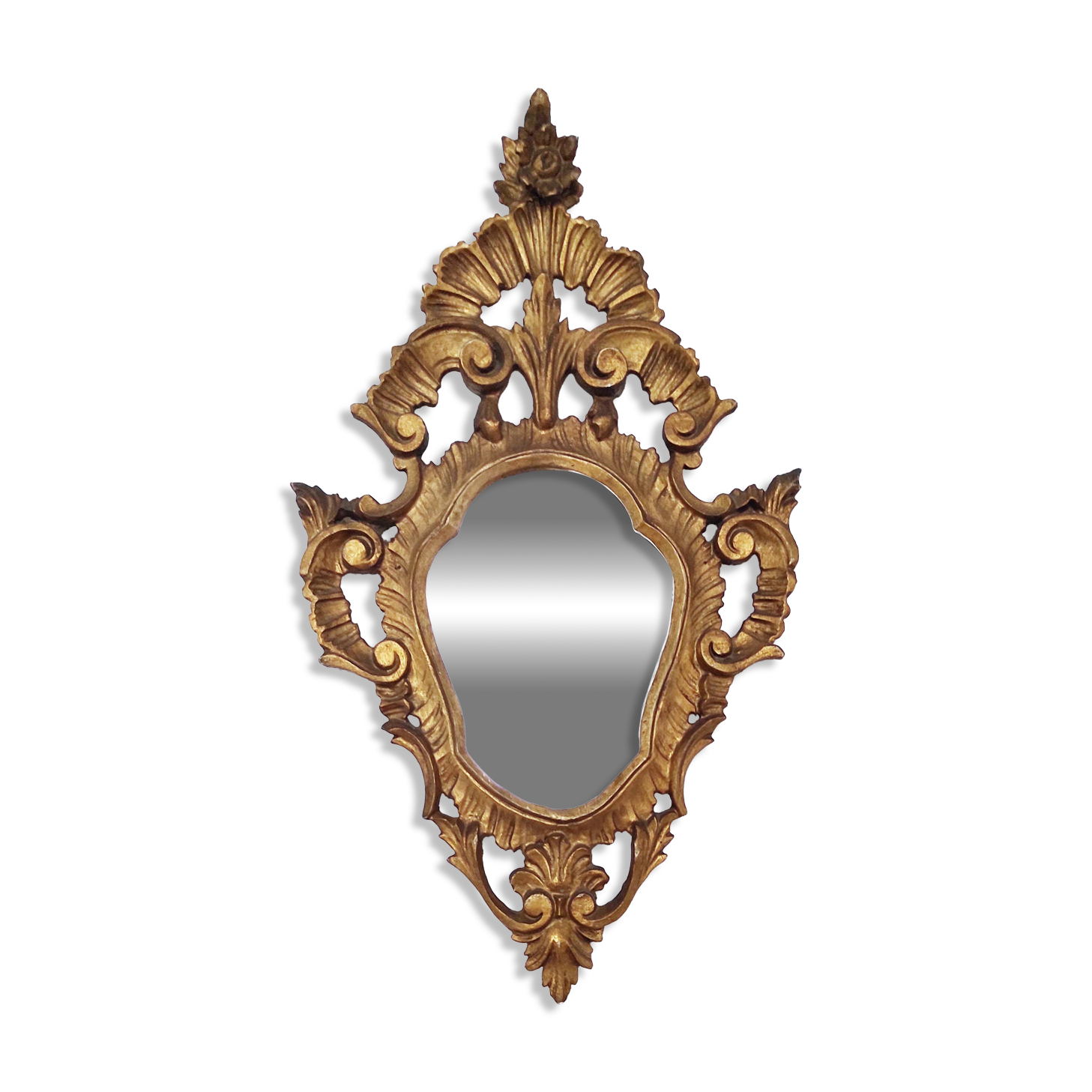 Gilded wood mirror, 56 x 32 cm
