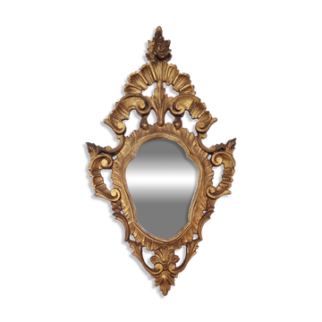 Gilded wood mirror, 56 x 32 cm