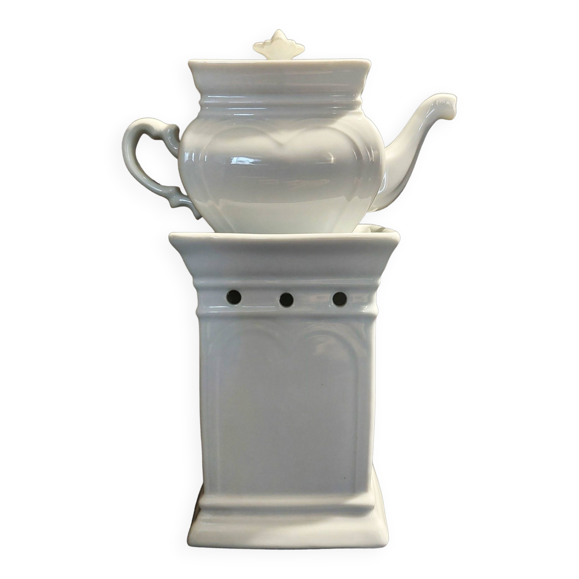 Complete Paris white porcelain teapot