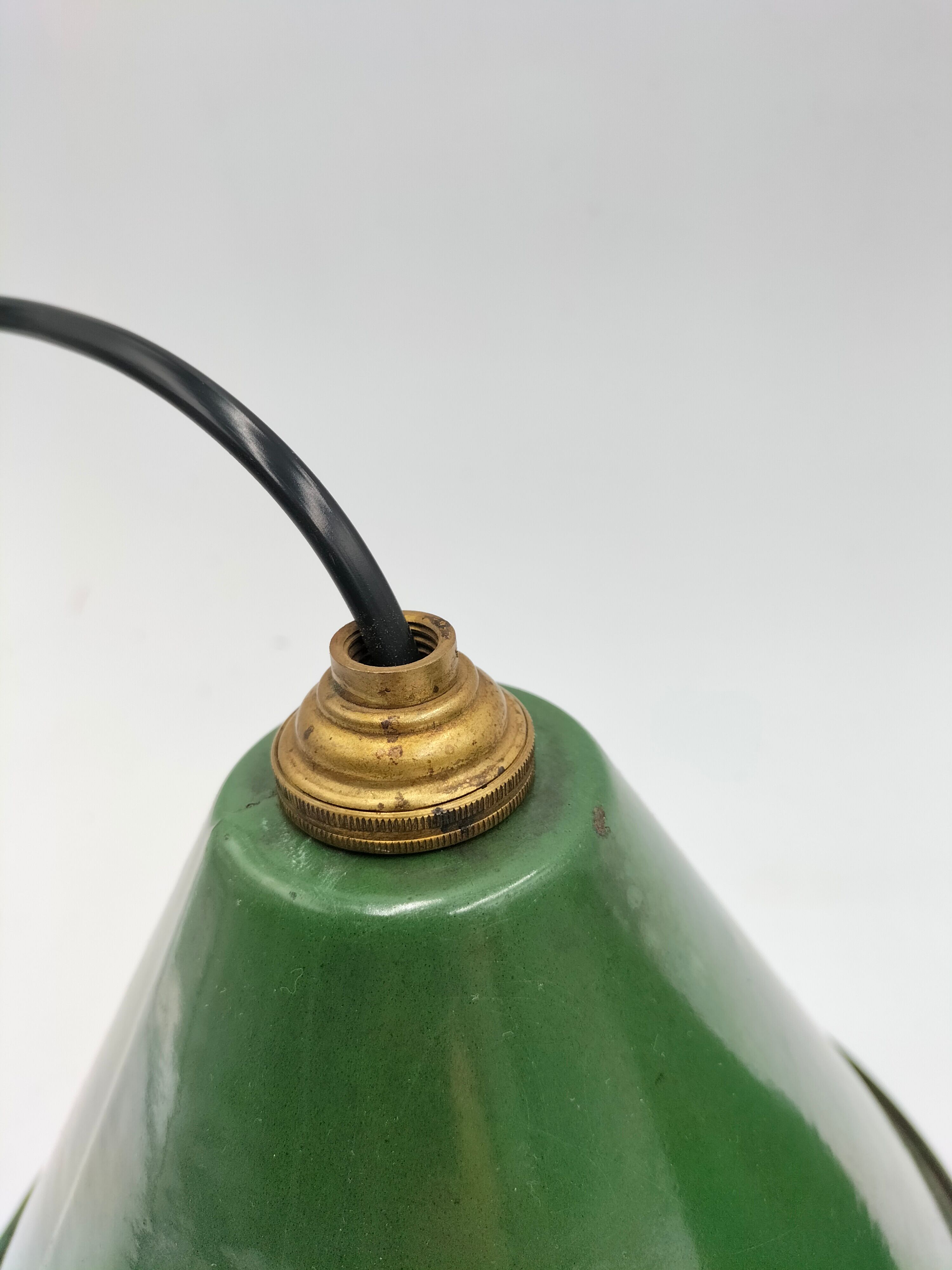 Pair of industrial hanging lamps