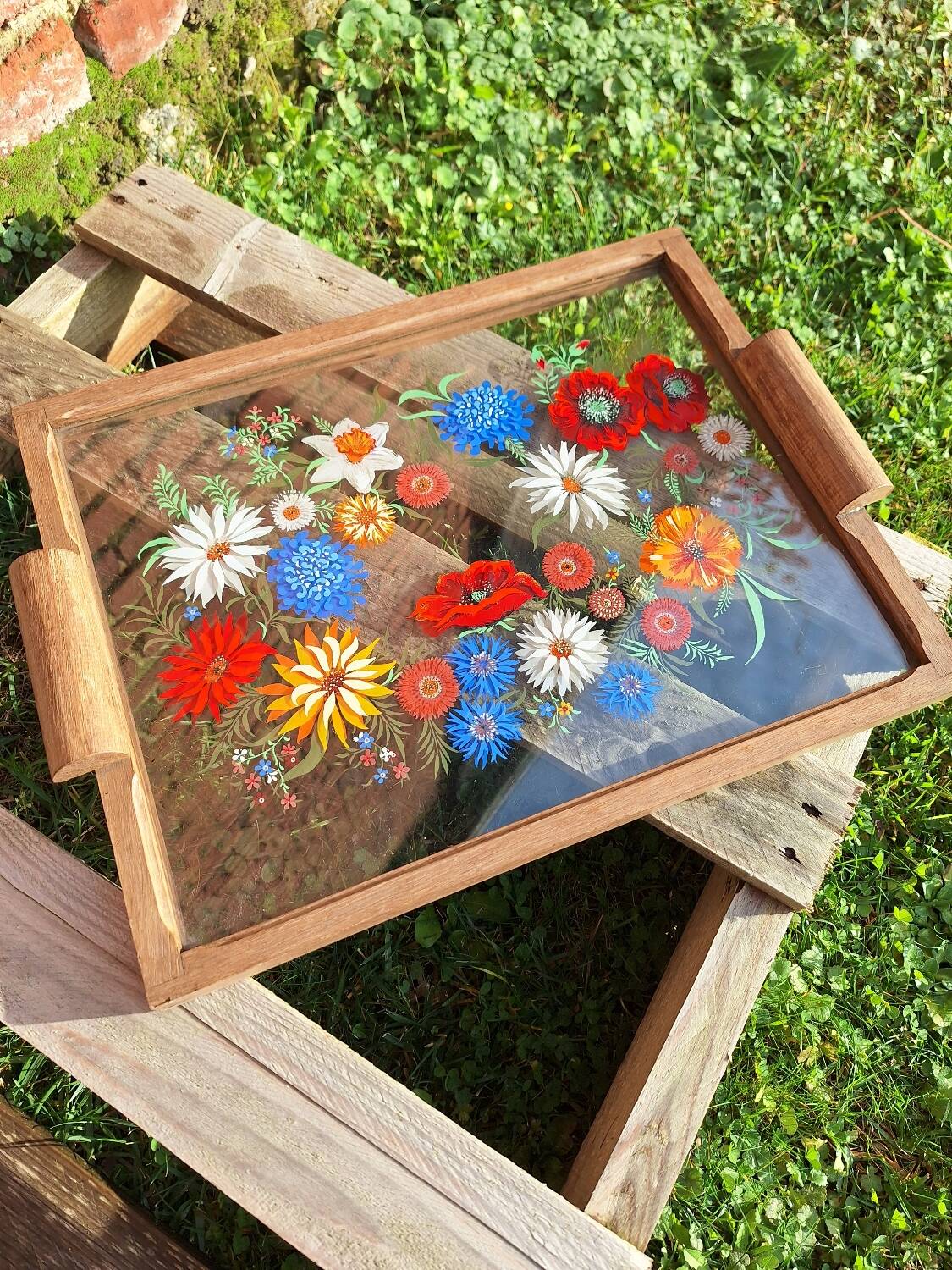 Vintage Floral Tray