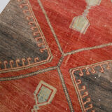 3x11 geometric red oushak runner