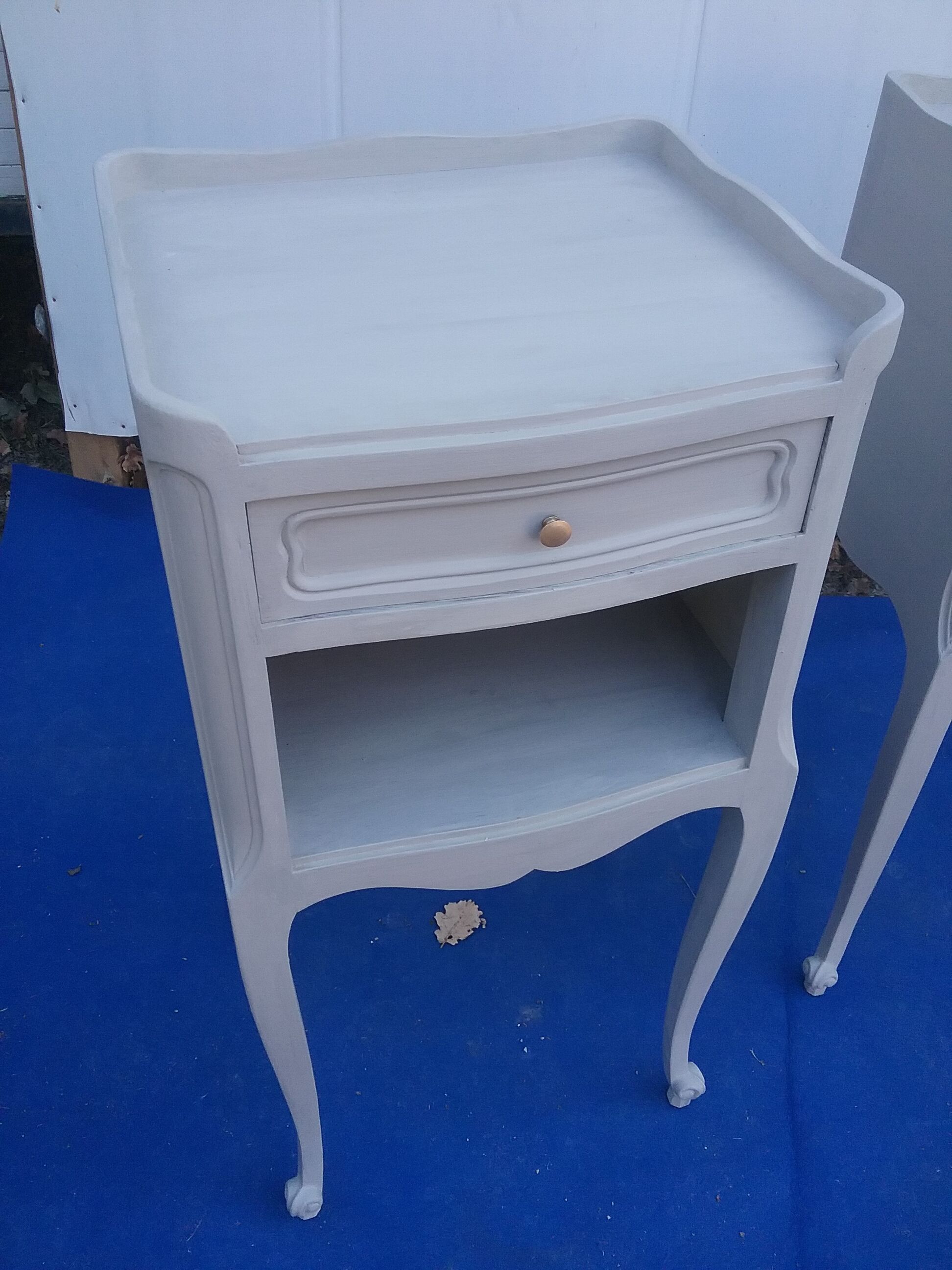 Pair of bedside tables style L XV gray