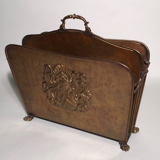 Magazine rack brass vintage