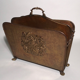 Magazine rack brass vintage