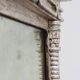 Neoclassical Silver Leaf Pier Mirror with Ringed Columns and Cornice, Italy