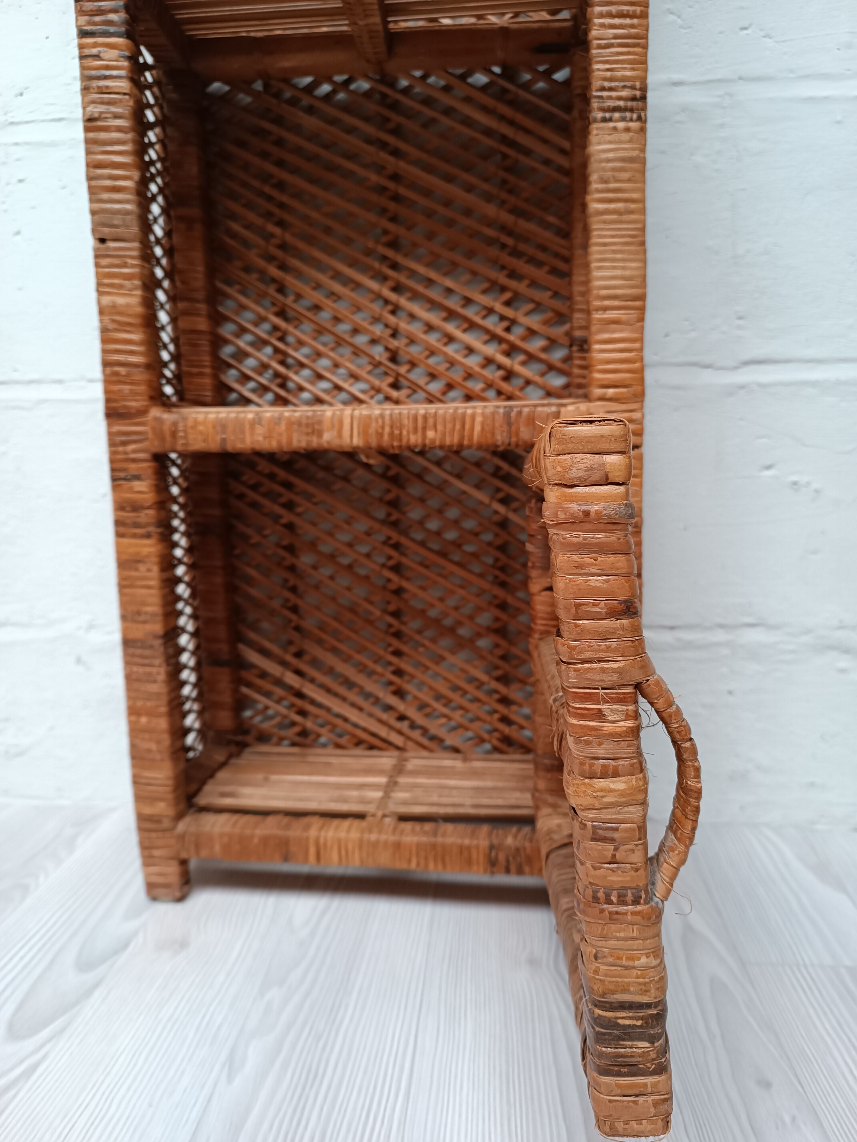 Rattan shelf bookcase