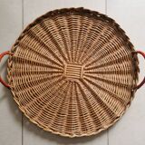70's wicker tray