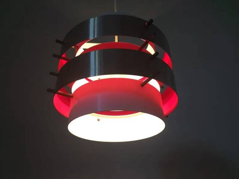 Midcentury Pendant in Style of Jo Hammerborg, Denmark, 1970s
