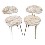 Pair of Pelfran 1970s furry chairs