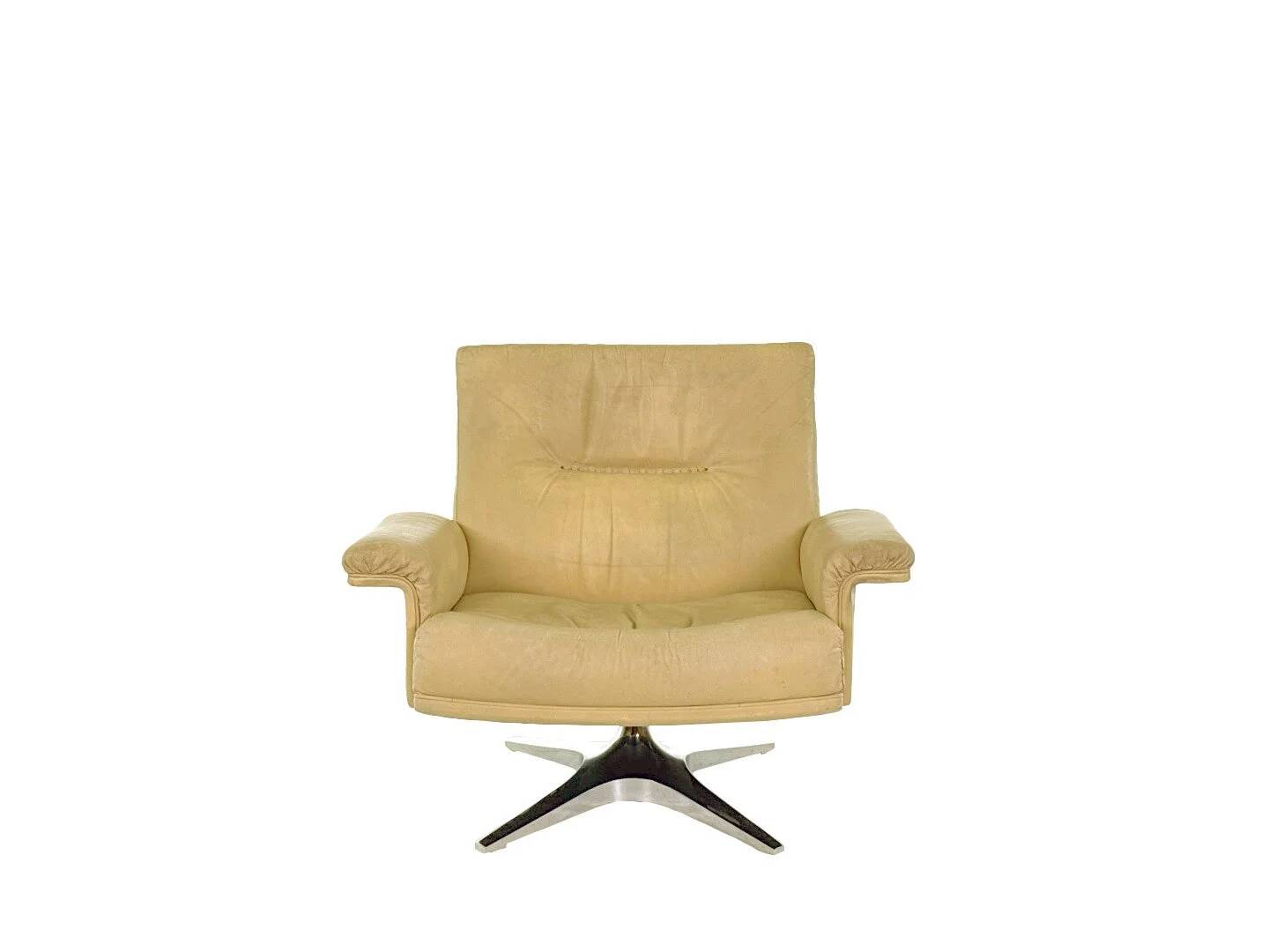 Fauteuil De Sede DS-35 en cuir crème, Suisse années 1970