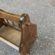 Magazine rack document holder in solid wood dark oak satin 45cm