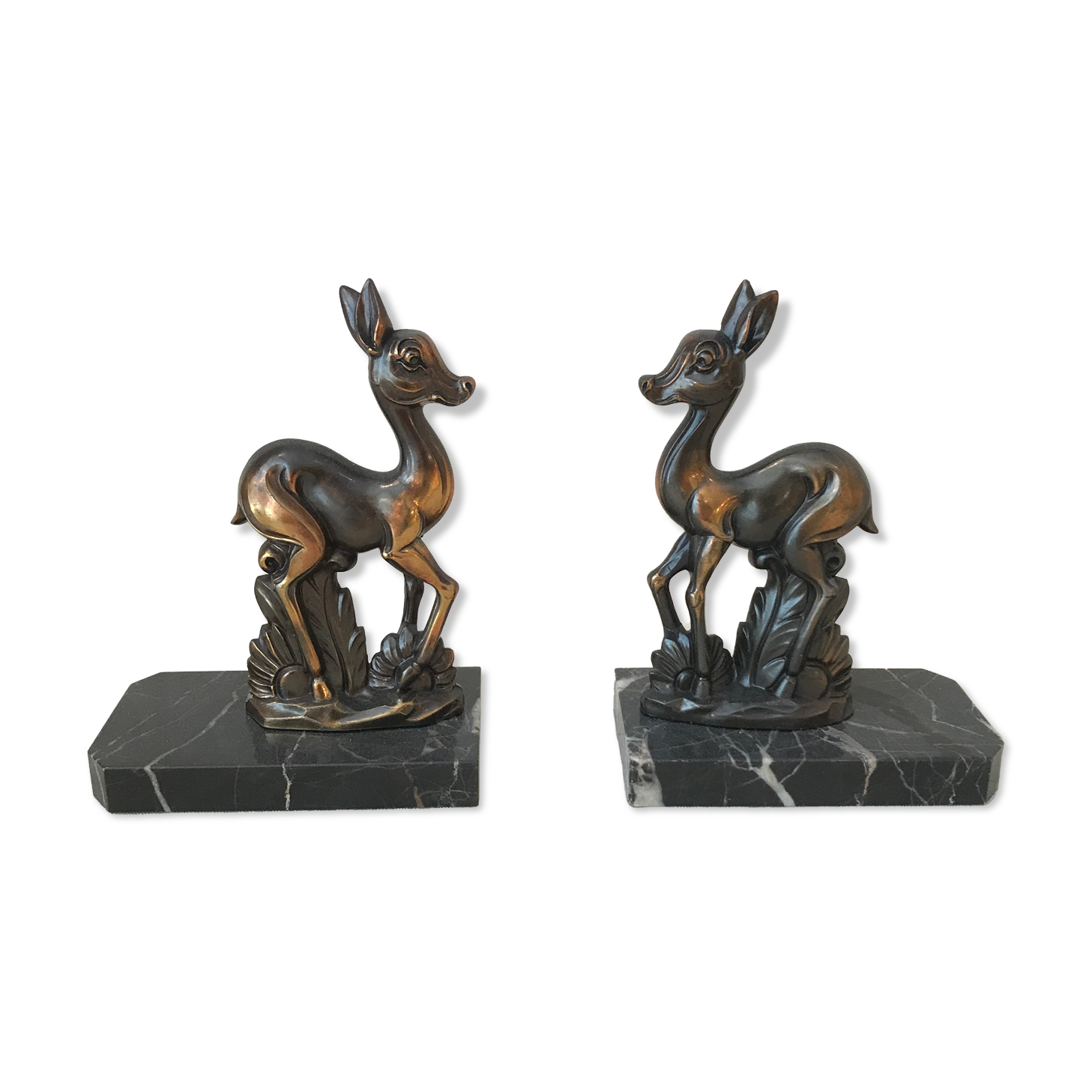 Greenhouse books Art Deco Doe marble regulated vintage bronze 1940