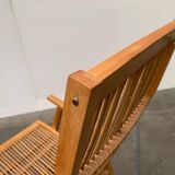 Mid-century German rattan rocking chair from Deutschen Werkstätten Hellerau, 1960s.