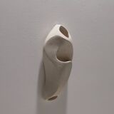 Coral 2 white stoneware wall light