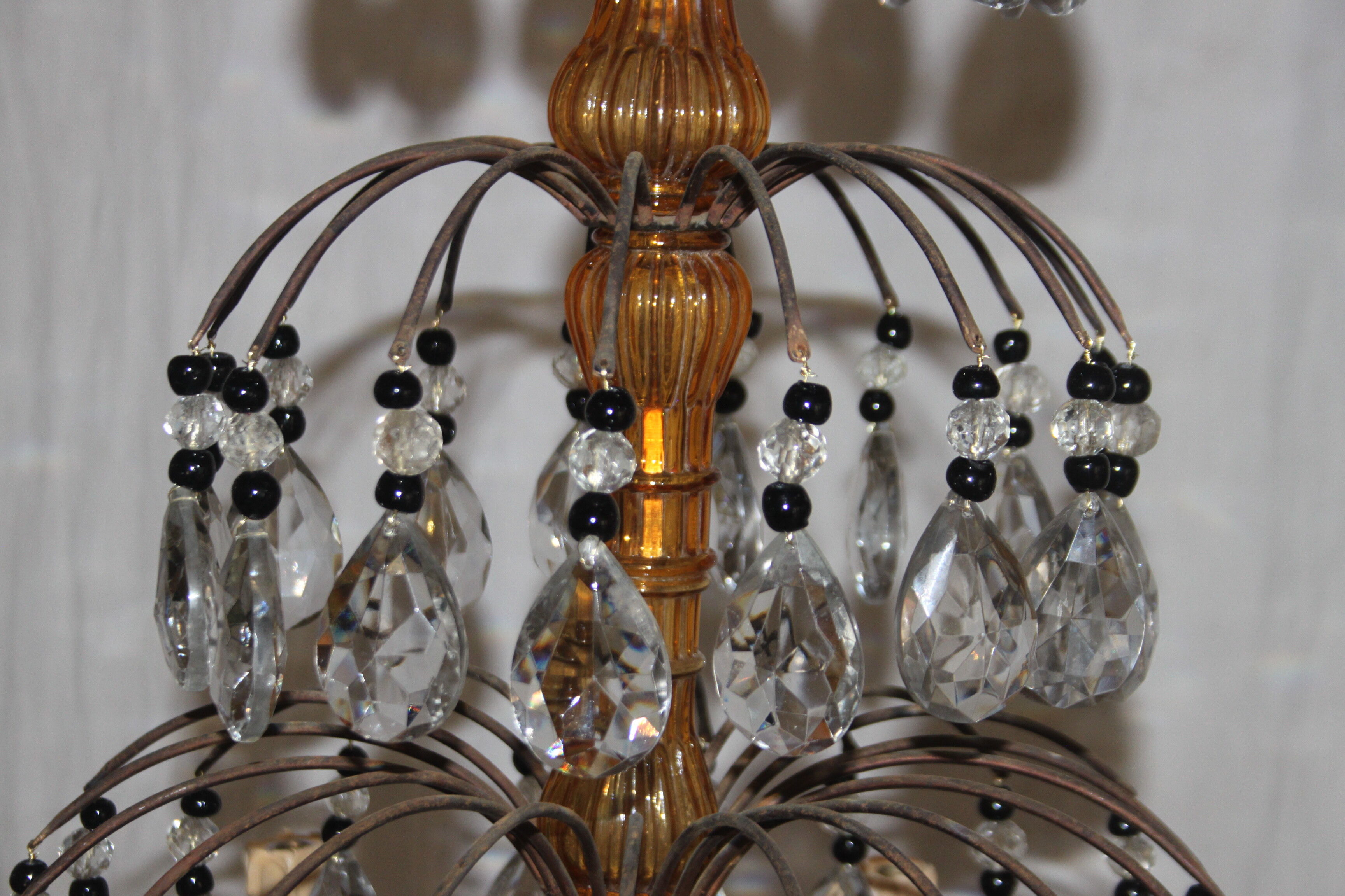 Chandelier with pendants 8 light arms