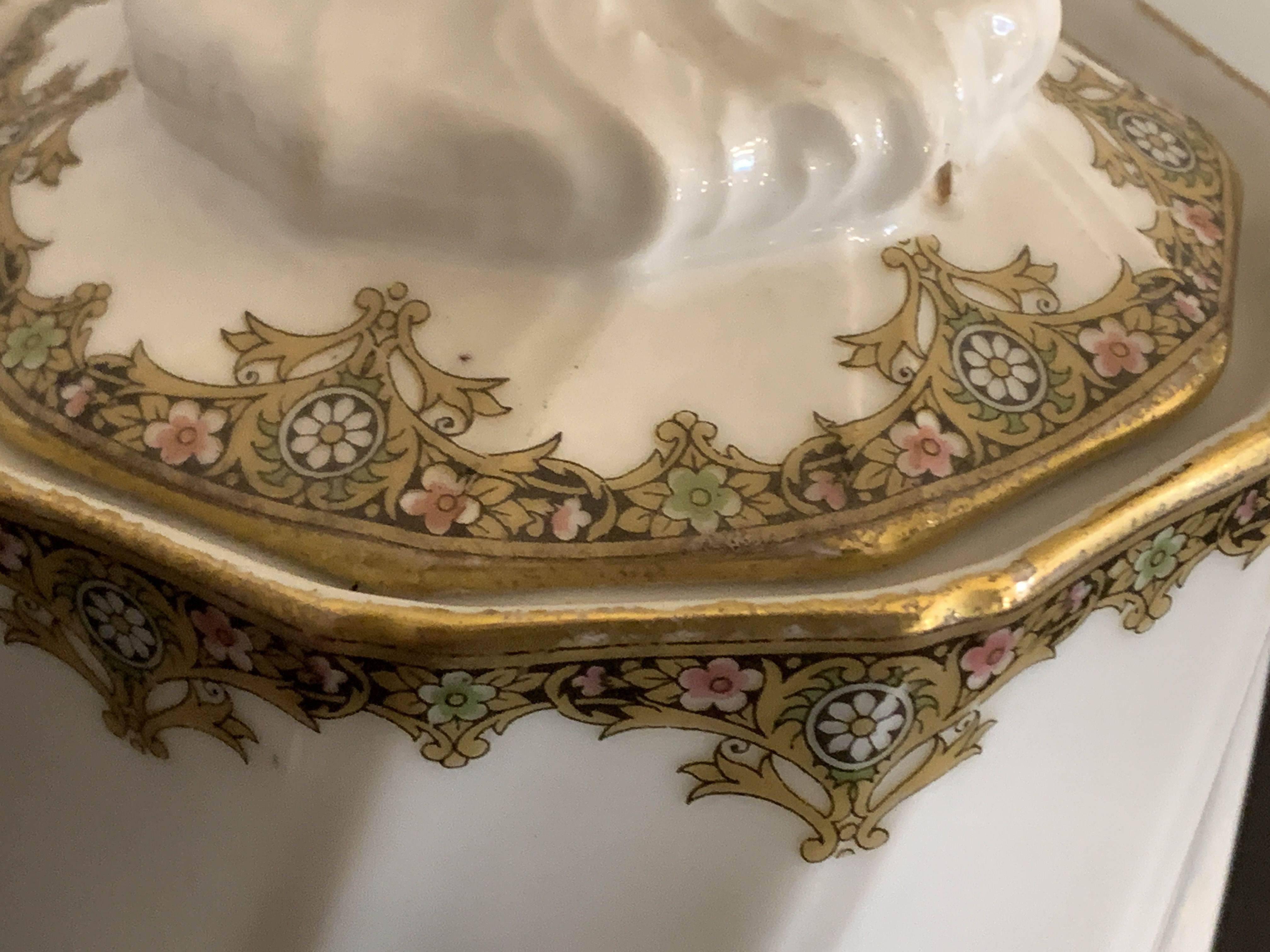 Limoges porcelain coffee service - Chabrol and Poirier - Bac and Périgault - Early twentieth century