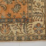 5x9 Vintage Orange Floral Turkish Area Rug, 160x271Cm