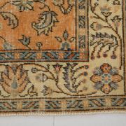 5x9 Vintage Orange Floral Turkish Area Rug, 160x271Cm