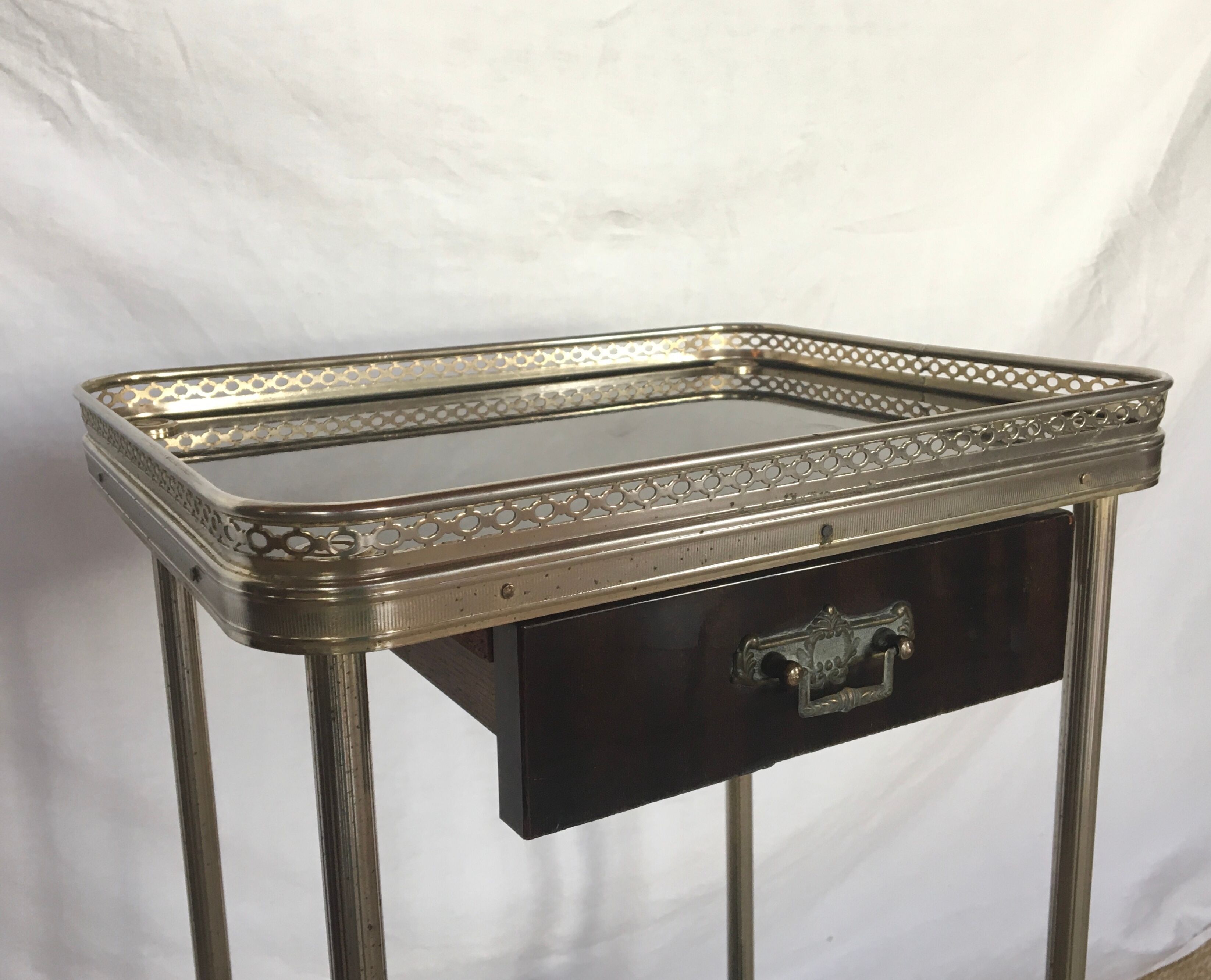Neoclassical brass side table 1950/60