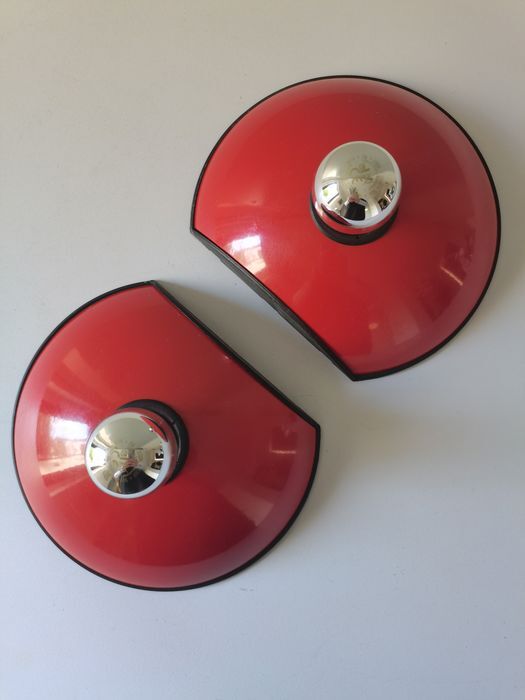 Pair of wall lamps t. cimini for lumina - "emi"
