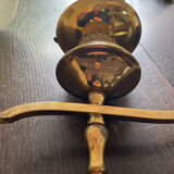 Pair of brass and opaline sconces