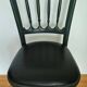 Suite de 6 chaises bistrot vert anglais et assise skaï noir