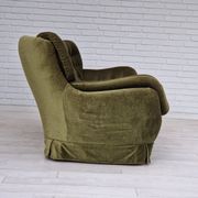 1970s, Swedish design by Swedfurn, Slätta Möbler, 3 seater sofa, vintage velour.
