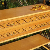 Vintage rattan bookcase