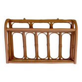 Étagère murale rotin rose poudré