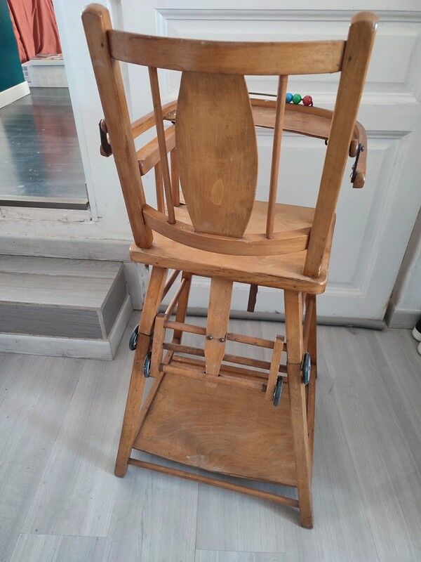 Chaise haute bébé vintage baumann