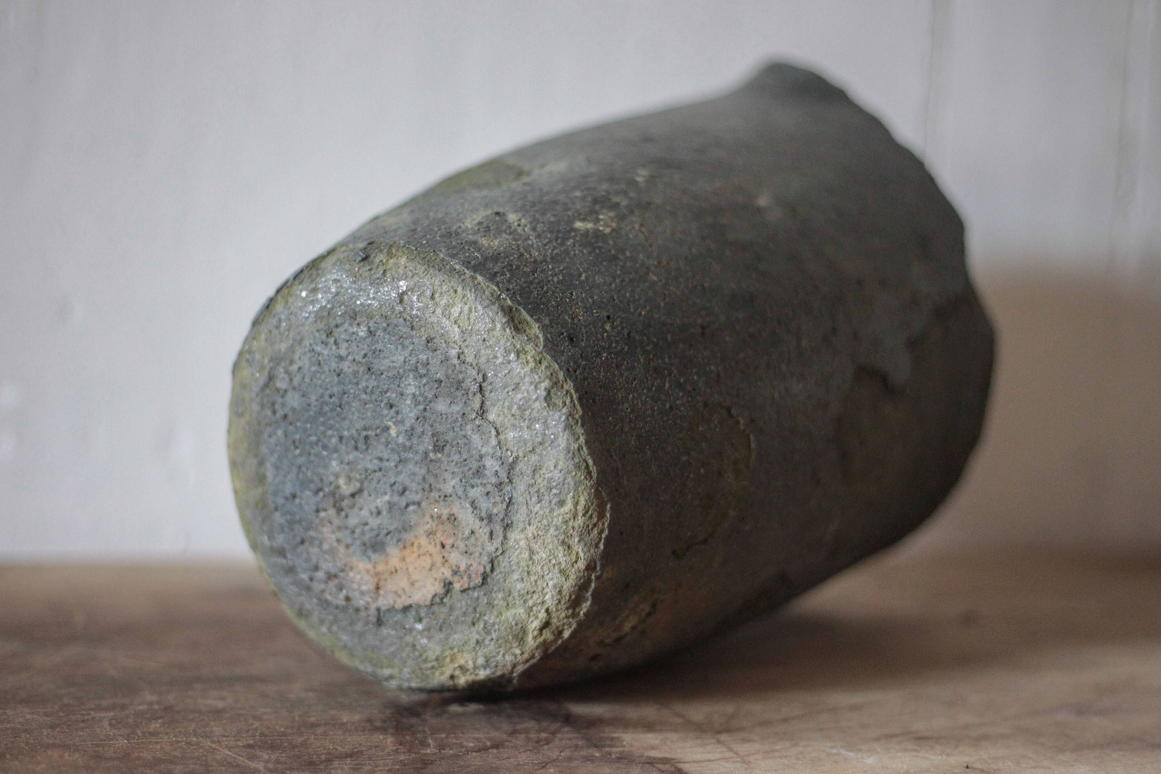 Old foundry crucible, plant pot, planter, cache pot, decoration