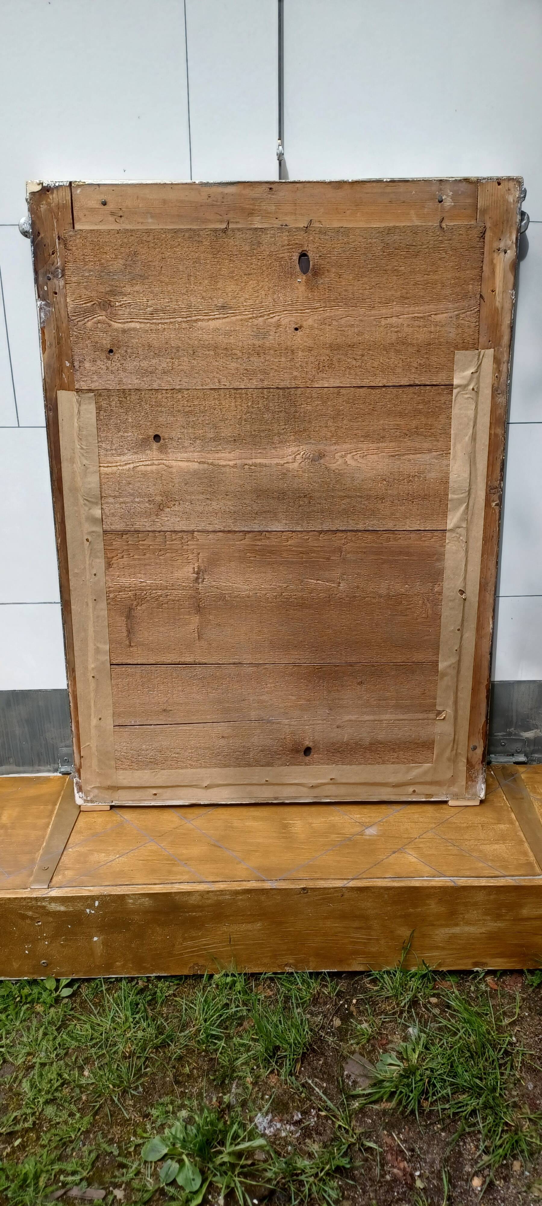 Miroir ou trumeau franc-macon argente fin 19 emé