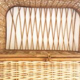 Blond rattan shelf 1960