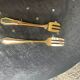 6 small forks in gold gilded with fine vintage gold