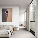 Abstract acrylic painting Kiss 100x81 by Bodasca