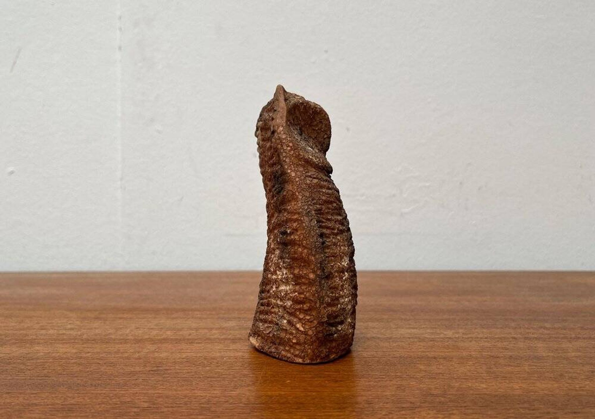 Owl sculpture in Italian pottery from the mid-century by Aldo Londi for Bitossi, 1960s.