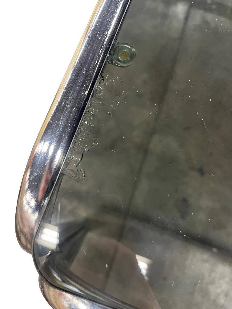 vintage chrome table with smoked glass