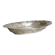 Antique hollow silver-plated metal dish