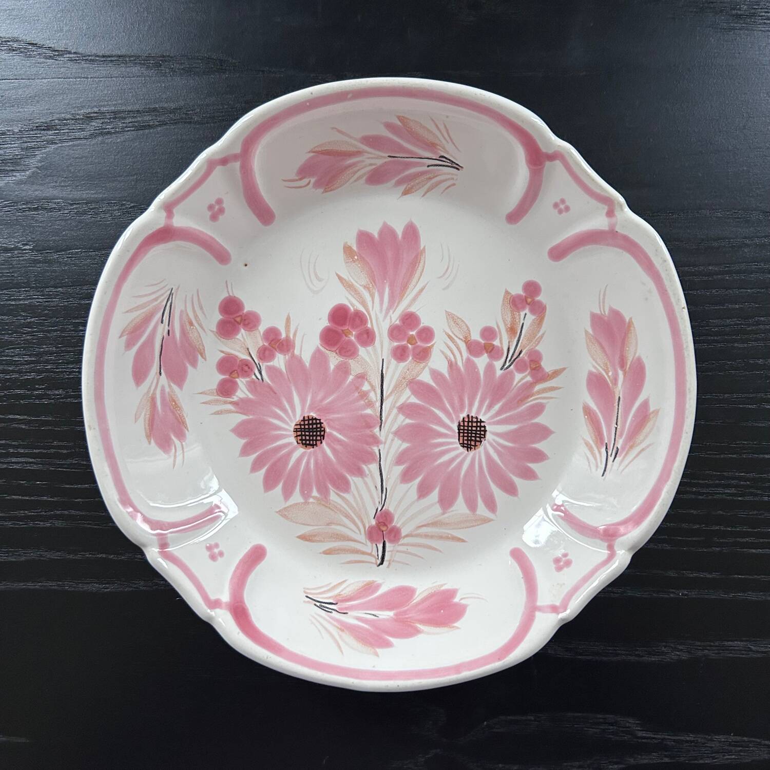 Hollow dish signed HB Quimper