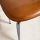 Pair of Tub Ménager vintage 70s petal chairs in brown leatherette and chrome