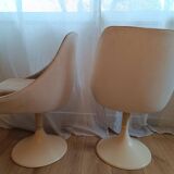 Set of 2 vintage swivel armchairs