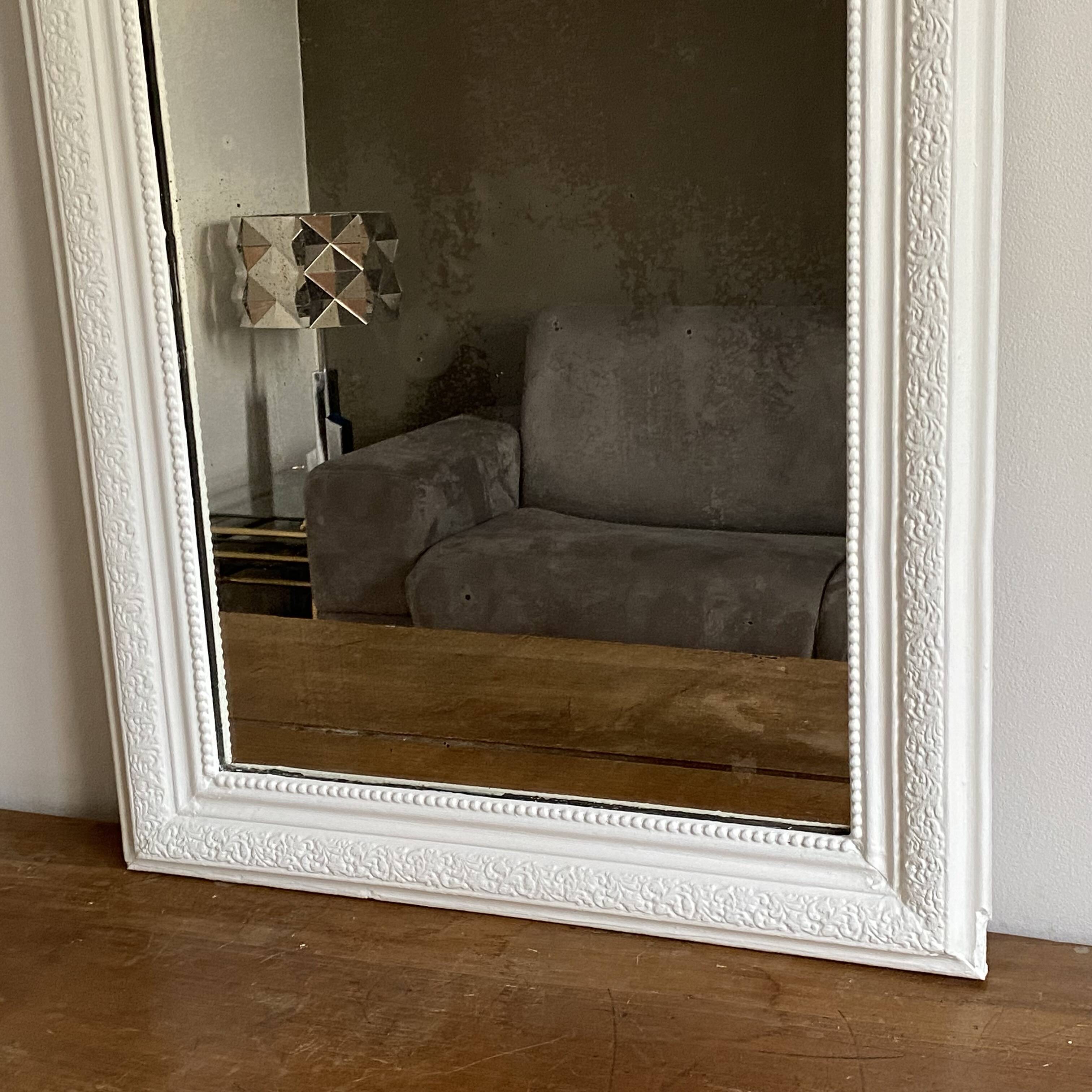 Louis Philippe white mirror, late 19th century