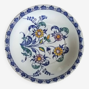 Old plate floral decoration GIEN